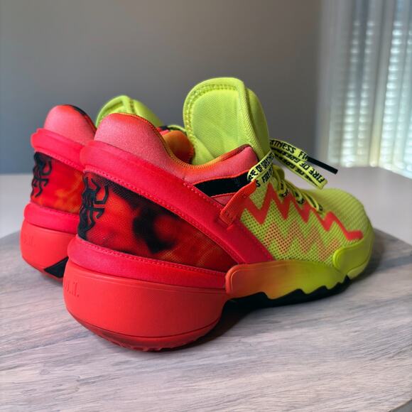 Adidas DON D.O.N. Issue #2 Fire of Greatness Basketball Shoes Yellow Red Size 5 main image 4